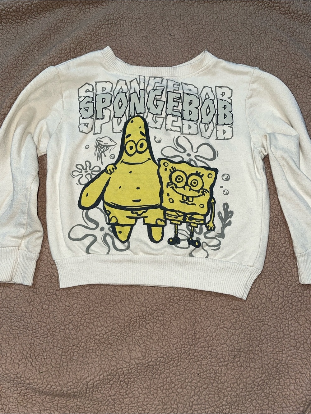 Nickelodeon SpongeBob & Patrick Graphic Crewneck - White & Yellow